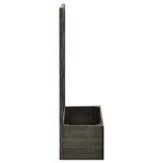 vidaXL Jardinieră cu spalier de grădină, gri, 50x25x90 cm, lemn brad
