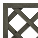 vidaXL Jardinieră cu spalier de grădină, gri, 50x25x90 cm, lemn brad