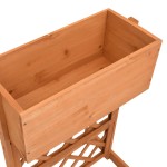 vidaXL Jardinieră cu spalier, portocaliu, 45x30x74 cm, lemn masiv brad