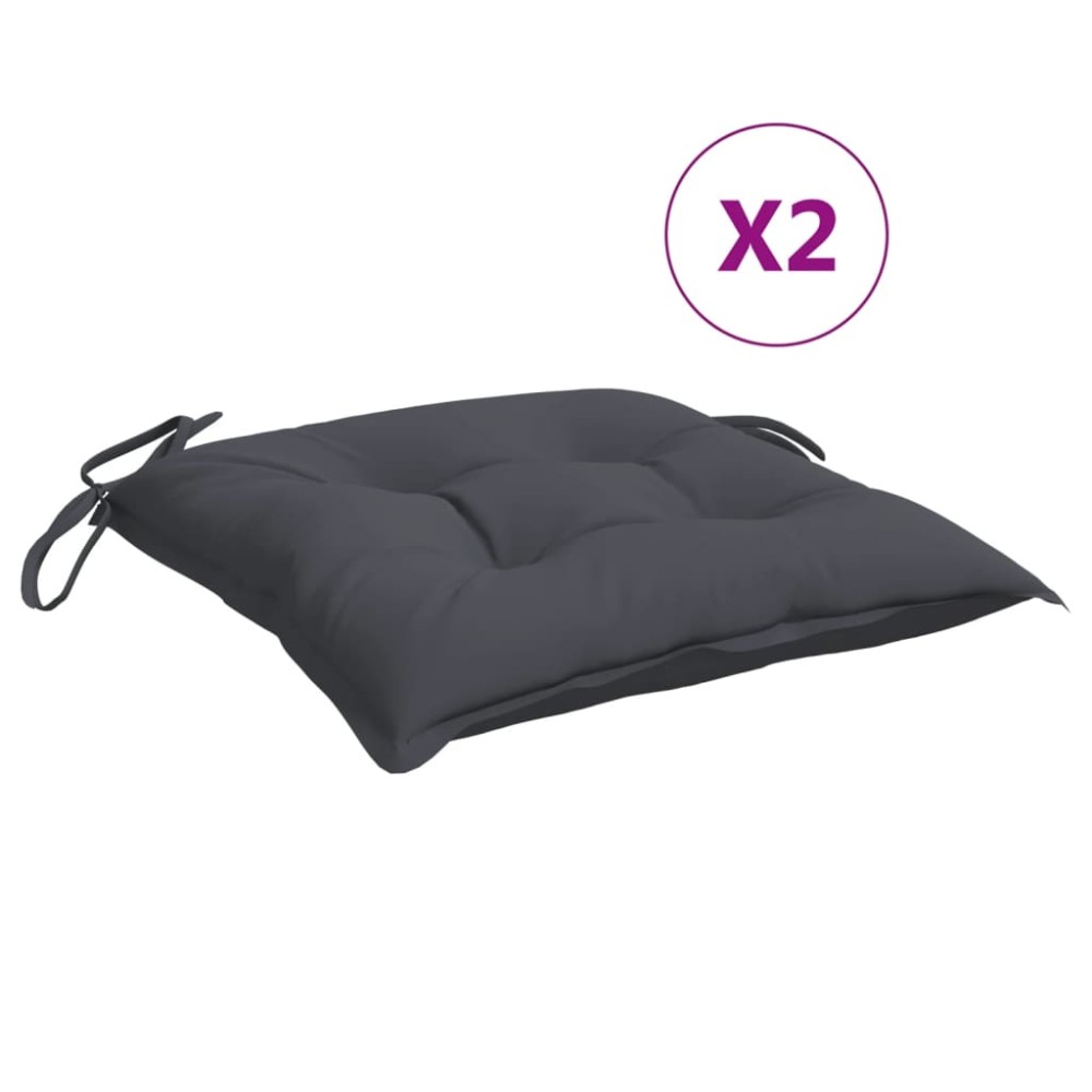 vidaXL Perne de scaun, 2 buc., antracit, 40x40x7 cm, textil oxford