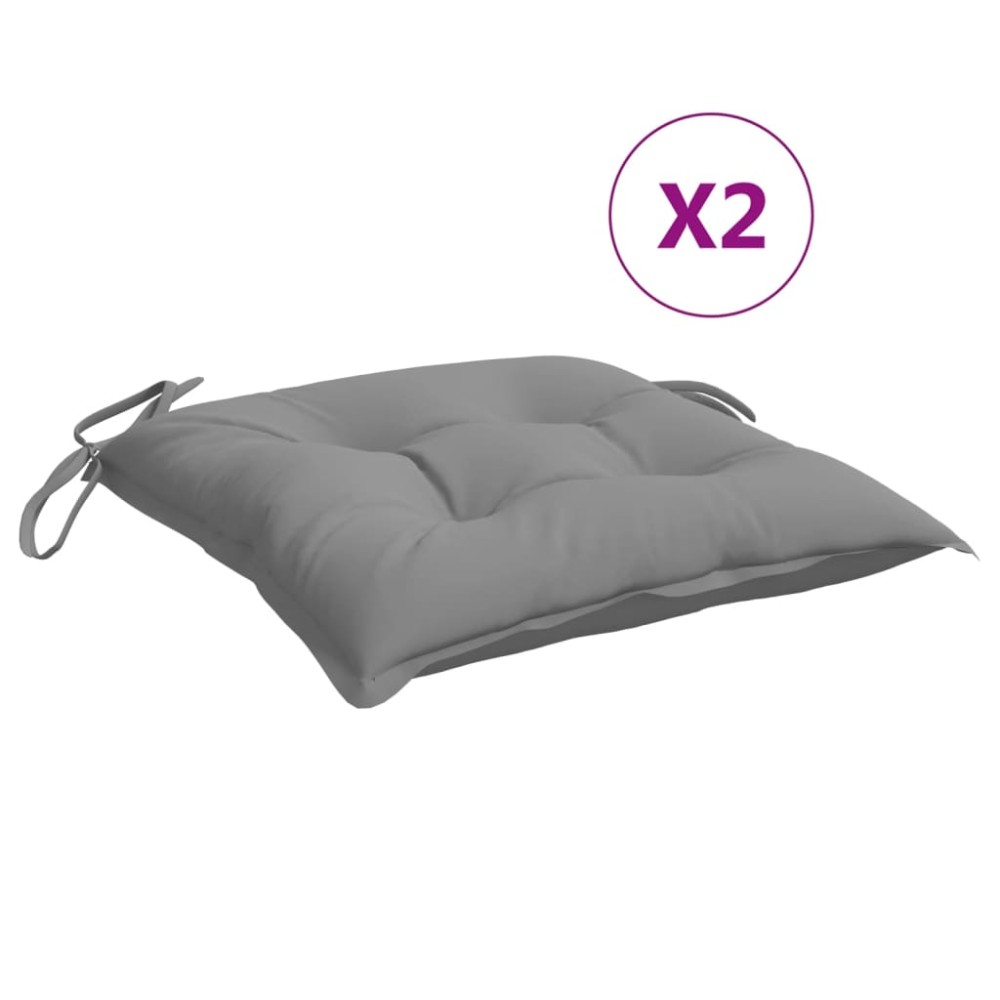 vidaXL Perne de scaun, 2 buc., gri, 40x40x7 cm, textil oxford