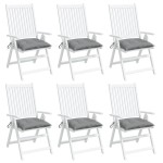 vidaXL Perne de scaun, 6 buc., gri, 40x40x7 cm, textil oxford vidaXL Perne de scaun, 6 buc., gri, 40x40x7 cm, textil oxford