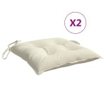 vidaXL Perne de scaun, 2 buc., alb crem, 40x40x7 cm, textil oxford vidaXL Perne de scaun, 2 buc., alb crem, 40x40x7 cm, textil oxford