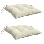 vidaXL Perne de scaun, 2 buc., alb crem, 40x40x7 cm, textil oxford vidaXL Perne de scaun, 2 buc., alb crem, 40x40x7 cm, textil oxford