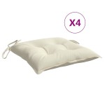 vidaXL Perne de scaun, 4 buc., alb crem, 40x40x7 cm, textil oxford vidaXL Perne de scaun, 4 buc., alb crem, 40x40x7 cm, textil oxford