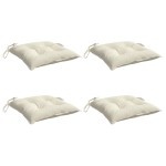 vidaXL Perne de scaun, 4 buc., alb crem, 40x40x7 cm, textil oxford vidaXL Perne de scaun, 4 buc., alb crem, 40x40x7 cm, textil oxford