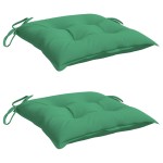 vidaXL Perne de scaun, 2 buc., verde, 40x40x7 cm, textil oxford