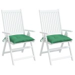 vidaXL Perne de scaun, 2 buc., verde, 40x40x7 cm, textil oxford