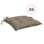 vidaXL Perne de scaun, 6 buc., gri taupe, 40x40x7 cm, textil oxford vidaXL Perne de scaun, 6 buc., gri taupe, 40x40x7 cm, textil oxford