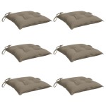vidaXL Perne de scaun, 6 buc., gri taupe, 40x40x7 cm, textil oxford vidaXL Perne de scaun, 6 buc., gri taupe, 40x40x7 cm, textil oxford