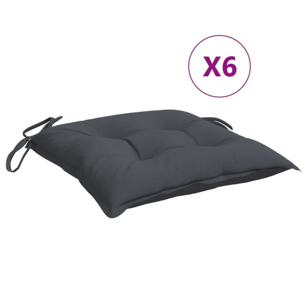 vidaXL Perne de scaun, 6 buc., antracit, 50x50x7 cm, textil oxford