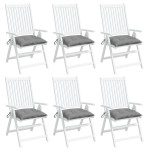 vidaXL Perne de scaun, 6 buc., gri, 50x50x7 cm, textil oxford vidaXL Perne de scaun, 6 buc., gri, 50x50x7 cm, textil oxford