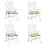 vidaXL Perne de scaun, 4 buc., bej, 50x50x7 cm, textil oxford vidaXL Perne de scaun, 4 buc., bej, 50x50x7 cm, textil oxford