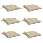 vidaXL Perne de scaun, 6 buc., bej, 50x50x7 cm, textil oxford vidaXL Perne de scaun, 6 buc., bej, 50x50x7 cm, textil oxford