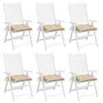 vidaXL Perne de scaun, 6 buc., bej, 50x50x7 cm, textil oxford vidaXL Perne de scaun, 6 buc., bej, 50x50x7 cm, textil oxford