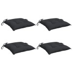 vidaXL Perne de scaun, 4 buc., negru, 50x50x7 cm, textil oxford vidaXL Perne de scaun, 4 buc., negru, 50x50x7 cm, textil oxford