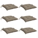 vidaXL Perne de scaun, 6 buc., gri taupe, 50x50x7 cm, textil oxford vidaXL Perne de scaun, 6 buc., gri taupe, 50x50x7 cm, textil oxford