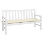 vidaXL Pernă bancă de grădină, alb crem, 150x50x7 cm, textil oxford vidaXL Pernă bancă de grădină, alb crem, 150x50x7 cm, textil oxford