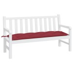 vidaXL Pernă bancă de grădină, roșu vin, 150x50x7 cm, material oxford
