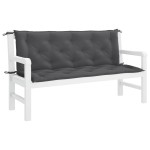 vidaXL Pernă bancă de grădină antracit 150x(50+50)x7cm material oxford vidaXL Pernă bancă de grădină antracit 150x(50+50)x7cm material oxford
