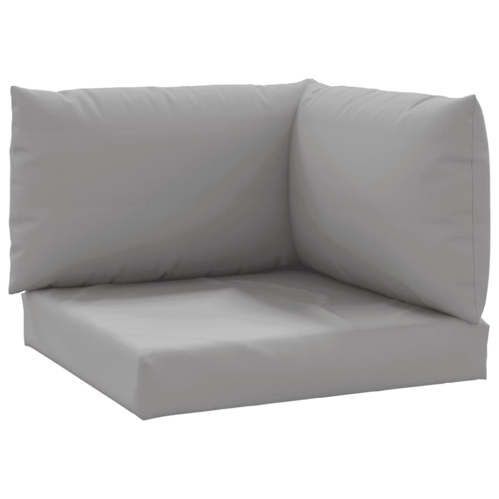 vidaXL Perne pentru canapea din paleți, 3 buc., gri, material textil