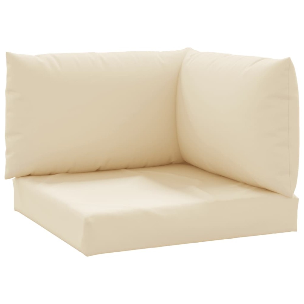 vidaXL Perne de canapea din paleți, 3 buc., bej, material textil
