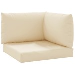vidaXL Perne de canapea din paleți, 3 buc., bej, material textil vidaXL Perne de canapea din paleți, 3 buc., bej, material textil