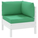 vidaXL Perne pentru canapea din paleți, 3 buc., verde, textil vidaXL Perne pentru canapea din paleți, 3 buc., verde, textil