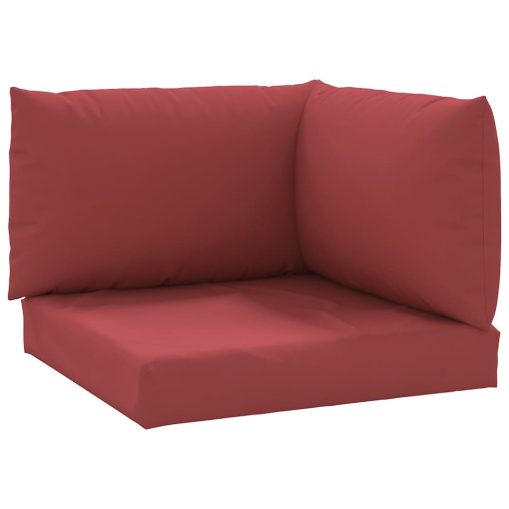 vidaXL Perne pentru canapea din paleți, 3 buc., roșu vin, textil