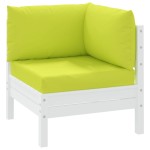 vidaXL Perne pentru canapea din paleți, 3 buc., verde aprins, textil