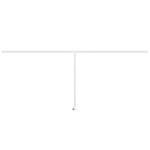 vidaXL Set stâlp pentru copertină, alb, 600x245 cm, fier