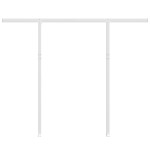 vidaXL Set stâlp pentru copertină, alb, 300x245 cm, fier