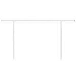 vidaXL Set stâlp pentru copertină, alb, 450x245 cm, fier