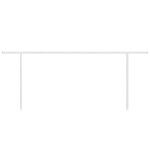 vidaXL Set stâlp pentru copertină, alb, 600x245 cm, fier