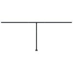 vidaXL Set stâlp pentru copertină, antracit, 600x245 cm, fier