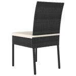 vidaXL Scaune de masă pentru grădină, 4 buc., negru, poliratan vidaXL Scaune de masă pentru grădină, 4 buc., negru, poliratan