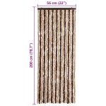 vidaXL Perdea pentru insecte, bej și maro deschis, 56x200 cm, Chenille vidaXL Perdea pentru insecte, bej și maro deschis, 56x200 cm, Chenille
