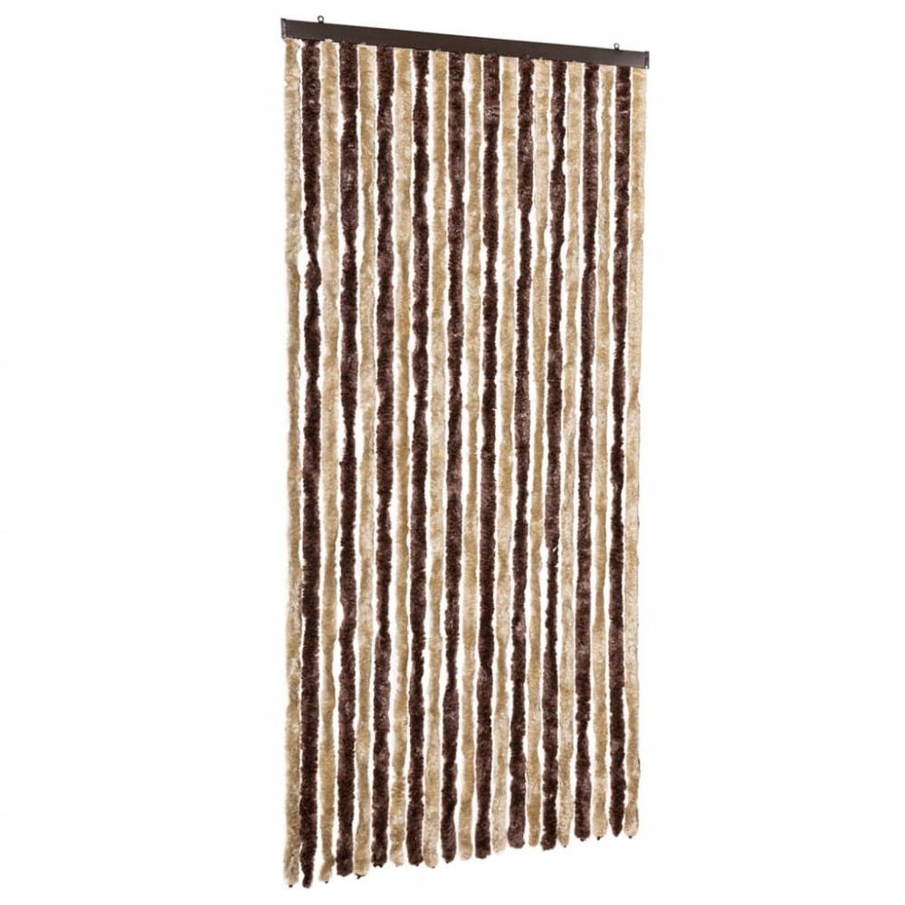 vidaXL Perdea pentru insecte, bej și maro deschis, 90x200 cm, chenille