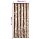 vidaXL Perdea pentru insecte, bej și maro deschis, 90x200 cm, chenille vidaXL Perdea pentru insecte, bej și maro deschis, 90x200 cm, chenille