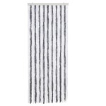vidaXL Perdea pentru insecte, gri și alb, 56x200 cm, Chenille vidaXL Perdea pentru insecte, gri și alb, 56x200 cm, Chenille