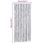 vidaXL Perdea pentru insecte, gri și alb, 90 x 200 cm, chenille vidaXL Perdea pentru insecte, gri și alb, 90 x 200 cm, chenille