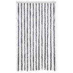 vidaXL Perdea pentru insecte, gri și alb, 118 x 220 cm, chenille vidaXL Perdea pentru insecte, gri și alb, 118 x 220 cm, chenille