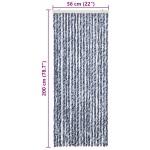 vidaXL Perdea pentru insecte, albatru și alb, 56x200 cm, Chenille vidaXL Perdea pentru insecte, albatru și alb, 56x200 cm, Chenille