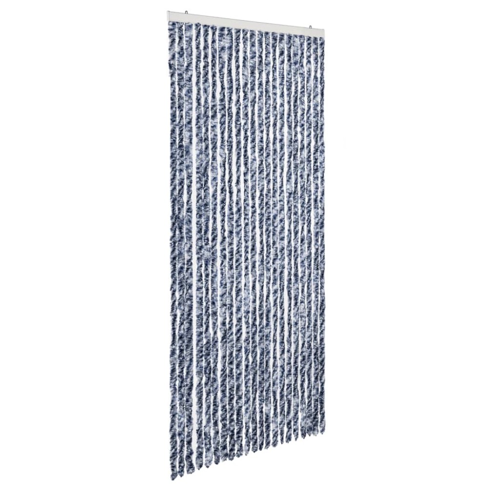 vidaXL Perdea pentru insecte, albastru și alb, 90 x 200 cm, chenille