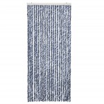 vidaXL Perdea pentru insecte, albastru și alb, 90 x 200 cm, chenille vidaXL Perdea pentru insecte, albastru și alb, 90 x 200 cm, chenille