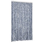 vidaXL Perdea pentru insecte, albastru și alb, 118 x 220 cm, chenille vidaXL Perdea pentru insecte, albastru și alb, 118 x 220 cm, chenille