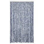 vidaXL Perdea pentru insecte, albastru și alb, 118 x 220 cm, chenille vidaXL Perdea pentru insecte, albastru și alb, 118 x 220 cm, chenille