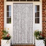 vidaXL Perdea pentru insecte, maro și bej, 118 x 220 cm, Chenille vidaXL Perdea pentru insecte, maro și bej, 118 x 220 cm, Chenille