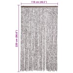 vidaXL Perdea pentru insecte, maro și bej, 118 x 220 cm, Chenille vidaXL Perdea pentru insecte, maro și bej, 118 x 220 cm, Chenille