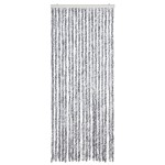 vidaXL Perdea de insecte, alb și gri, 56x200 cm, chenille vidaXL Perdea de insecte, alb și gri, 56x200 cm, chenille